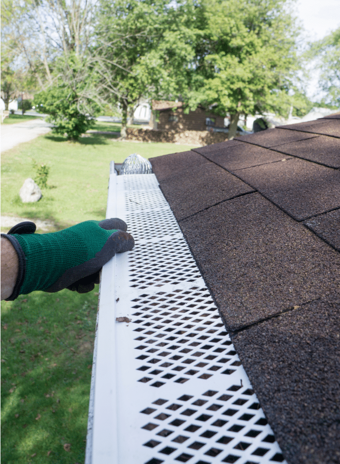 Aluminium mesh gutter guard installed Melbourne