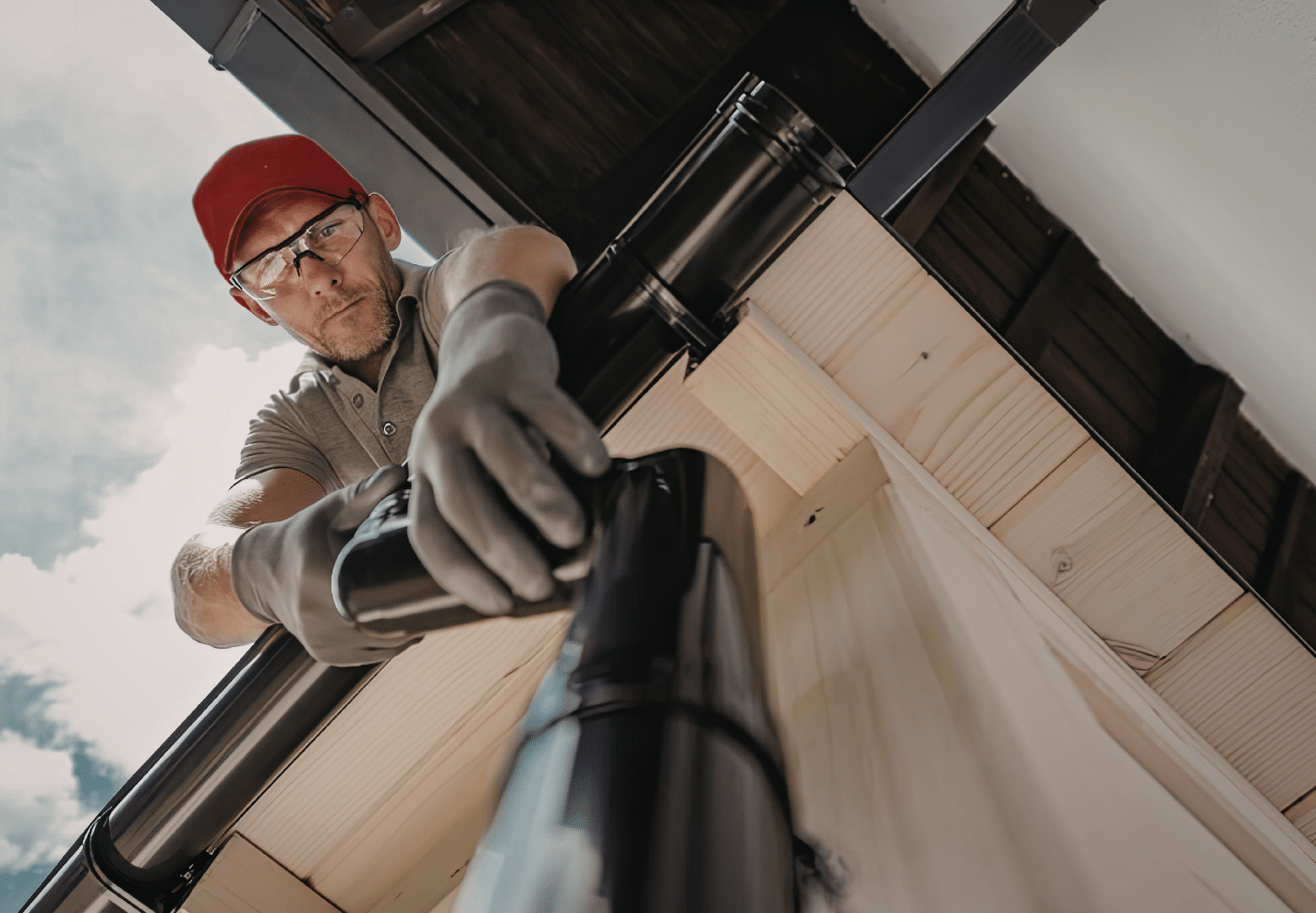 Gutter guard installation Melbourne — professional team fitting mesh